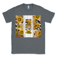 Charcoal Heather western mother's day mini with cowhide and sunflowers tumbler tbs Classic Tee - TumblerDesignByShophia