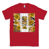 Red western mother's day mini with cowhide and sunflowers tumbler tbs Classic Tee - TumblerDesignByShophia