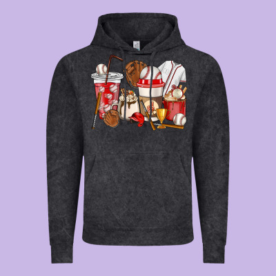 Baseball Coffee Cups Vintage Hoodie Designed By Howdyjamesfarm