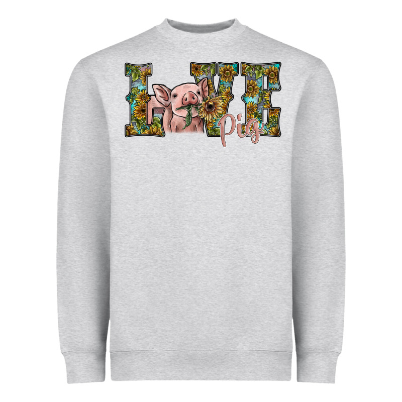 Love Pig Heavyweight Sweatshirt by SublimationCraftShop | Teevron