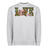 Heather Grey love pig Heavyweight Sweatshirt - SublimationCraftShop
