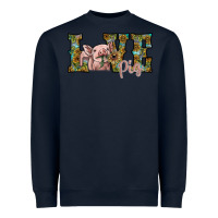 Navy love pig Heavyweight Sweatshirt - SublimationCraftShop