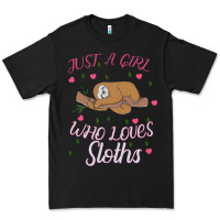 Black Just A Girl Who Lowes Sloths Premium Tee - Bettercallsaul
