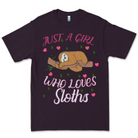 Plum Just A Girl Who Lowes Sloths Premium Tee - Bettercallsaul