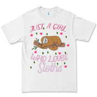 White Just A Girl Who Lowes Sloths Premium Tee - Bettercallsaul