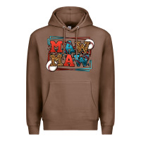 Chestnut Baseball mawmaw leopard frame Premium Hoodie - LillyAllenDesigns
