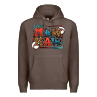Coffee Baseball mawmaw leopard frame Premium Hoodie - LillyAllenDesigns