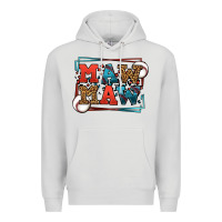 Dove Grey Baseball mawmaw leopard frame Premium Hoodie - LillyAllenDesigns