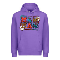Purple Baseball mawmaw leopard frame Premium Hoodie - LillyAllenDesigns