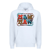 White Baseball mawmaw leopard frame Premium Hoodie - LillyAllenDesigns