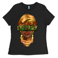 Black do it for the culture Ladies Tee - NancyCooperArtShop