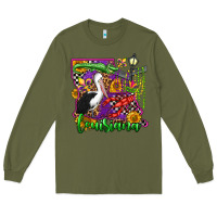 Army Green louisiana Long Sleeve Tee - OliviaCreatesArt
