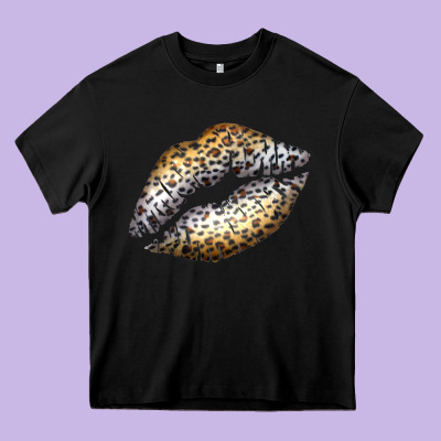 Cheetah Lips Heavy Core Tee Designed By Bettercallsaul