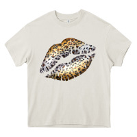 Cream Cheetah Lips Heavy Core Tee - Bettercallsaul