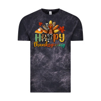 Cloud Black happy thanksgiving Vintage Tee - CowGirlArtShop