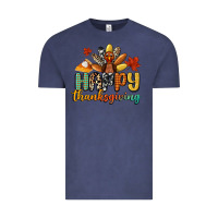 Vintage Denim happy thanksgiving Vintage Tee - CowGirlArtShop