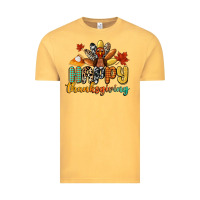 Vintage Mustard happy thanksgiving Vintage Tee - CowGirlArtShop