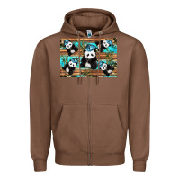 Chestnut Camouflage Baby Panda Zipper Hoodie - Artiststas