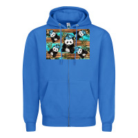 True Royal Camouflage Baby Panda Zipper Hoodie - Artiststas