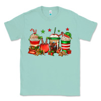 Seafoam Christmas elfs coffee Classic Tee - Jasminsmagicworld