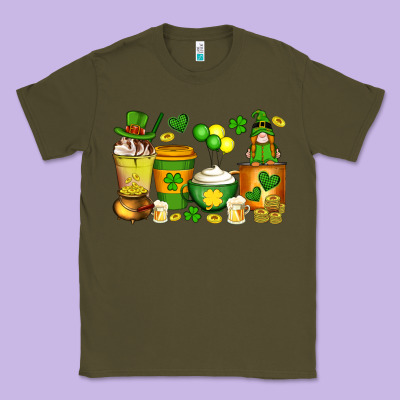 St Patrick's Day Coffee Cups With Gnome Classic Tee Designed By Artiststas
