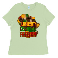 Matcha juneteenth celebrate freedom Ladies Tee - NancyCooperArtShop