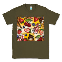 Army Green summer ice cream with fruits Classic Tee - TumblerDesignByShophia