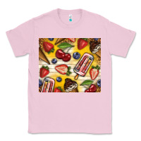 Bubblegum Pink summer ice cream with fruits Classic Tee - TumblerDesignByShophia