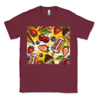 Burgundy summer ice cream with fruits Classic Tee - TumblerDesignByShophia