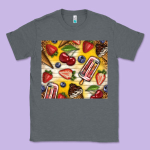 Summer Ice Cream With Fruits Classic Tee Designed By Tumblerdesignbyshophia