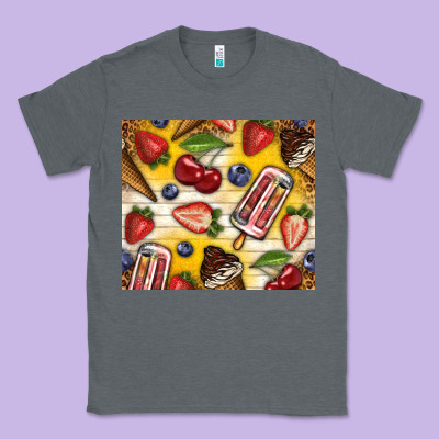 Summer Ice Cream With Fruits Classic Tee Designed By Tumblerdesignbyshophia