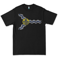Black St Louis Missouri Flag Vintage Faded Home Family Premium Tee - trangStudio