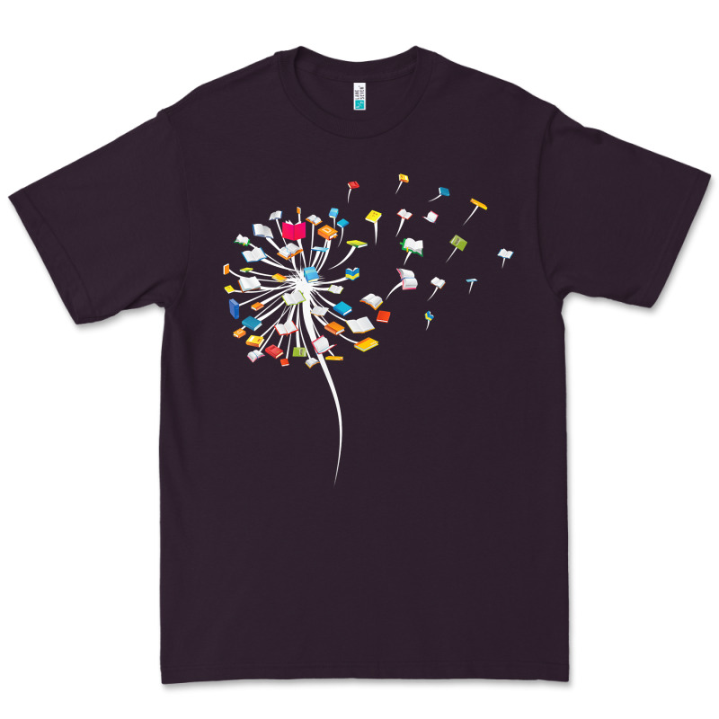 Womens Funny Dandelion Books Gift For Reading Lover Women Girls V-neck Premium Tee by trangStudio | Teevron