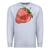 Heather Grey strawberry Premium Sweatshirt - BarkalooDesign
