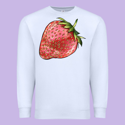 Strawberry Premium Sweatshirt Designed By Barkaloodesign