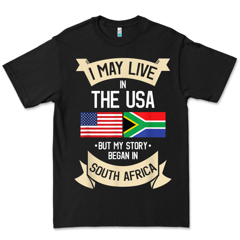 South Africa American Flag Usa South African Roots Gifts Premium Tee by trangStudio | Teevron