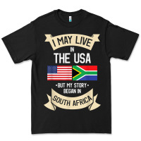 Black South Africa American Flag USA South African Roots Gifts Premium Tee - trangStudio