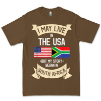 Cacao South Africa American Flag USA South African Roots Gifts Premium Tee - trangStudio