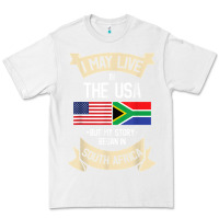 White South Africa American Flag USA South African Roots Gifts Premium Tee - trangStudio