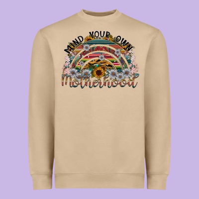 Mind Your Own Motherhood Heavyweight Sweatshirt Designed By Sublimationcraftshop