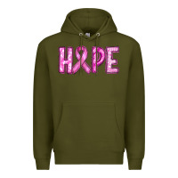 Army Green Western Hope Breast Cancer Premium Hoodie - RanaPortraitStore