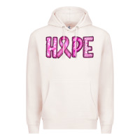 Pale Pink Western Hope Breast Cancer Premium Hoodie - RanaPortraitStore