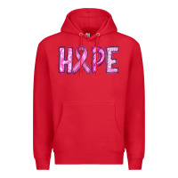 Red Western Hope Breast Cancer Premium Hoodie - RanaPortraitStore