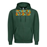Sports Green Thankful Pumpkin Zipper Hoodie - Artiststas