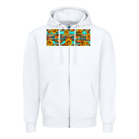 White Thankful Pumpkin Zipper Hoodie - Artiststas