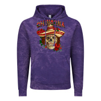 Cloud Purple Chingona with roses Mexico Vintage Hoodie - HowdyJamesFarm