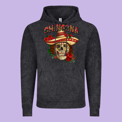Chingona With Roses Mexico Vintage Hoodie Designed By Howdyjamesfarm