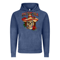 Vintage Denim Chingona with roses Mexico Vintage Hoodie - HowdyJamesFarm