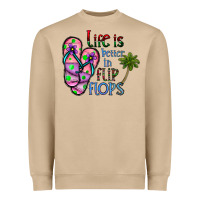 Mushroom life is better İn flip flops Heavyweight Sweatshirt - CowhideDigitalArt