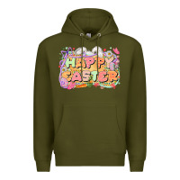 Army Green Happy Easter Premium Hoodie - LillyAllenDesigns